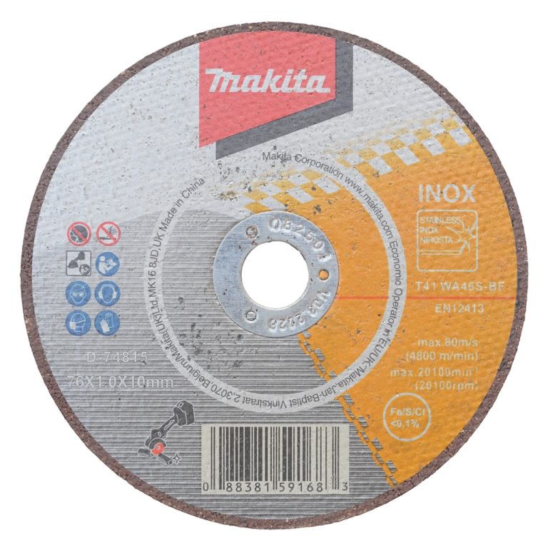 Đá cắt sắt - inox 76mm cốt 10mm MAKITA D-74815-5 [TY/5 Cái] [PQ/1 Cái ...